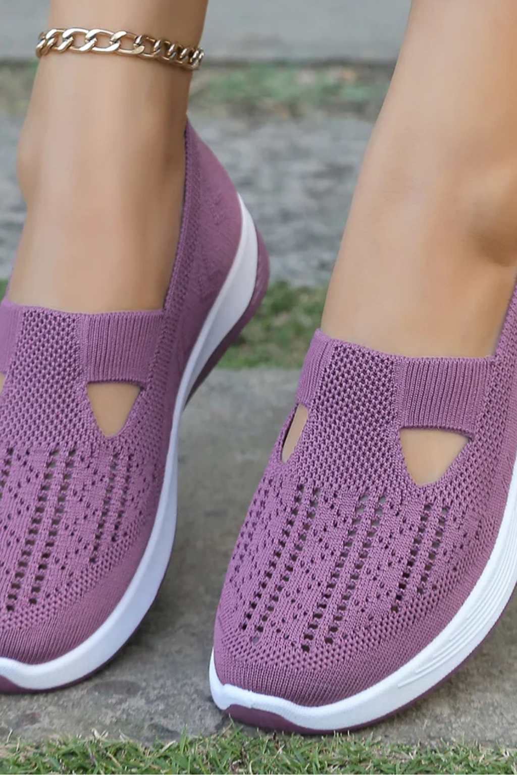 Women's Breathable Knit Slip-On Shoes
