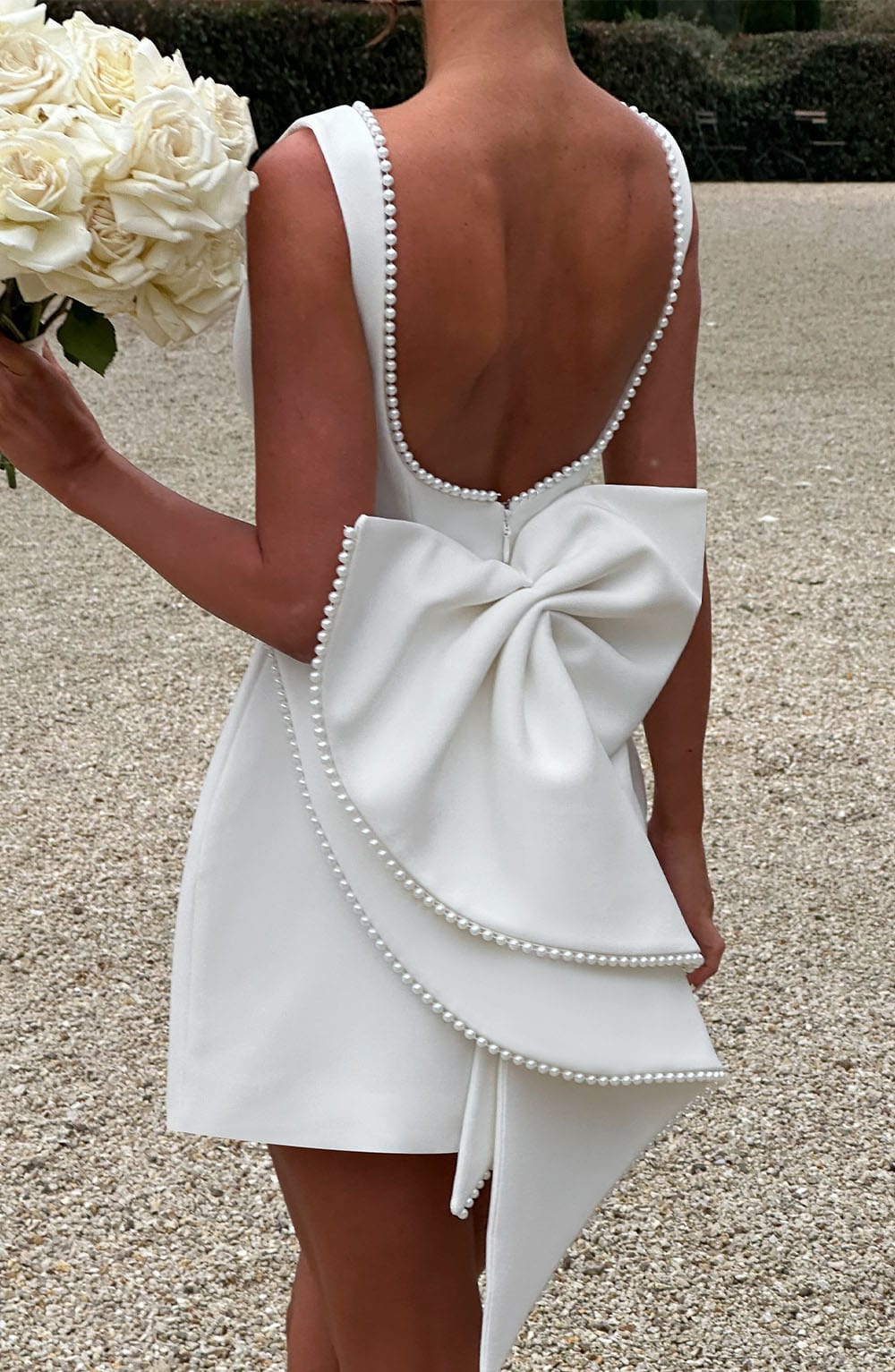 Womens Bow Back Mini Dress