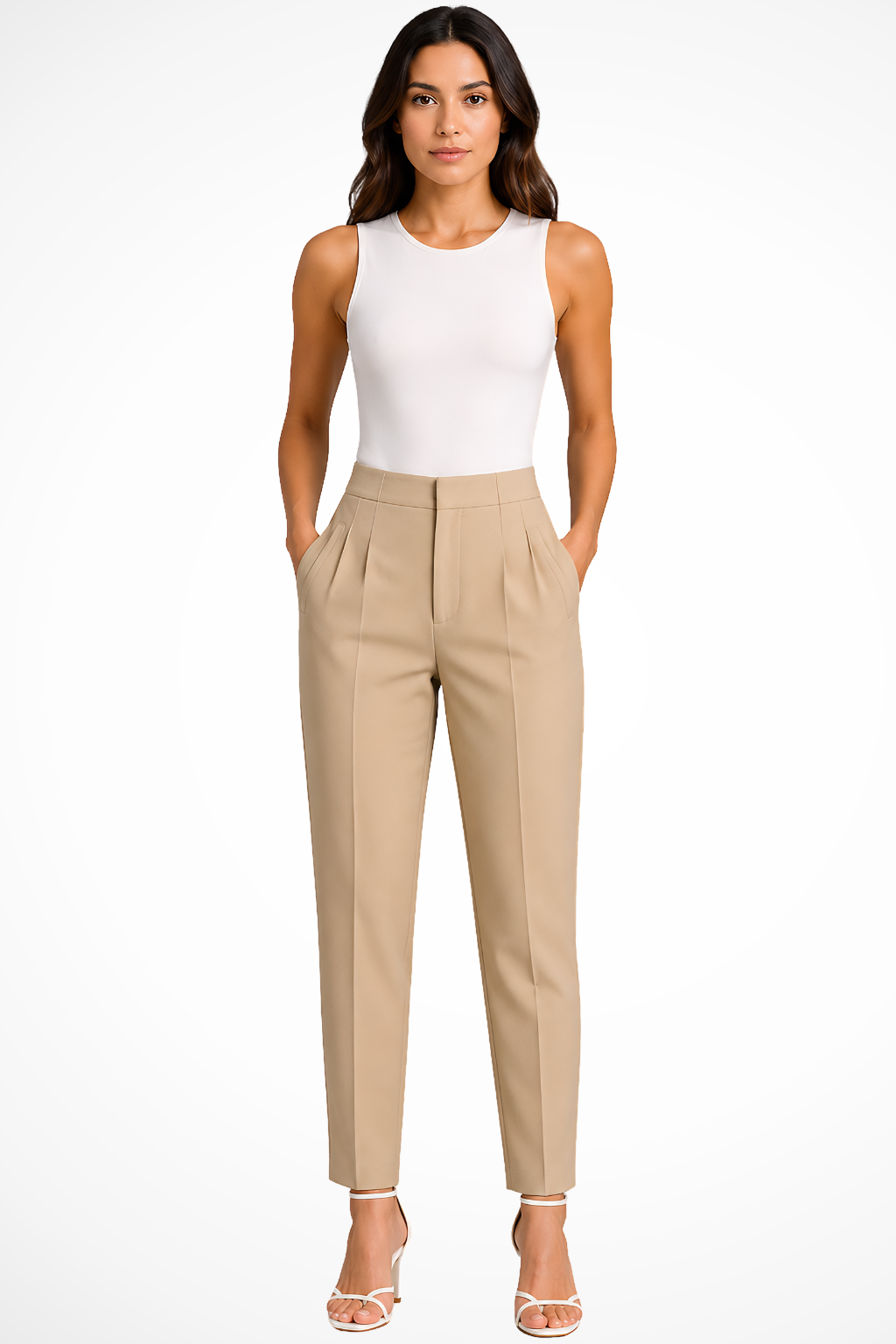 Women's High-Waist Tailored Trousers