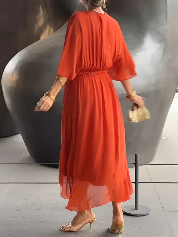 Women's Elegant Tie Waist Dress