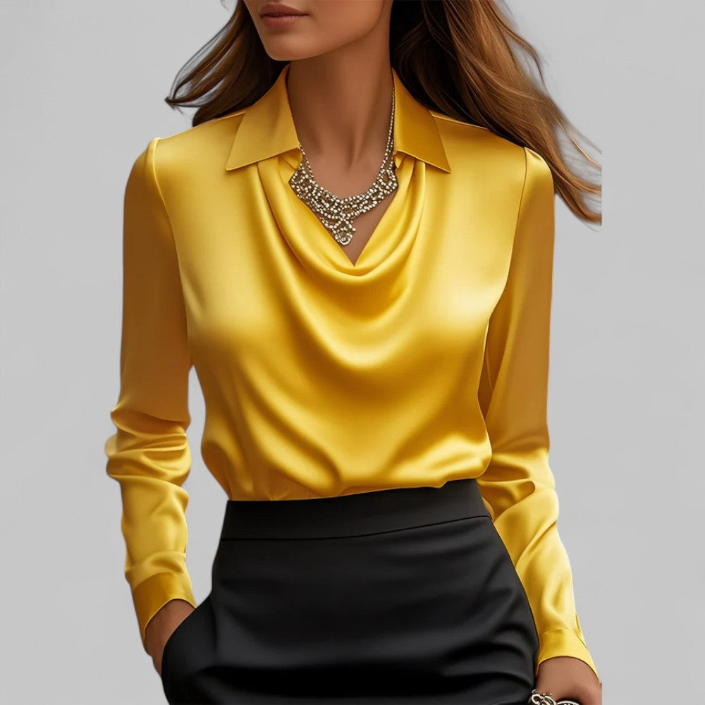 Women’s Satin Long Sleeve Blouse