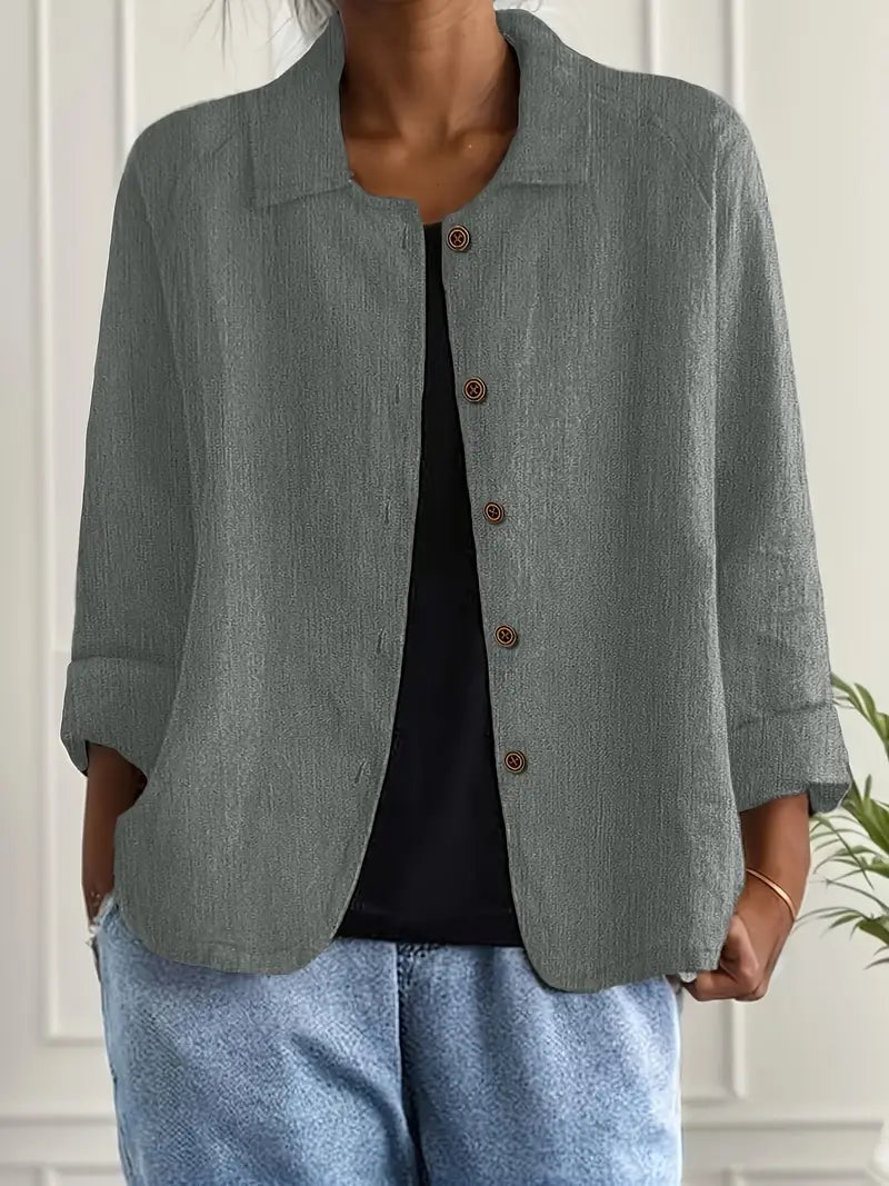 Women's Lightweight Button Casual Jacket