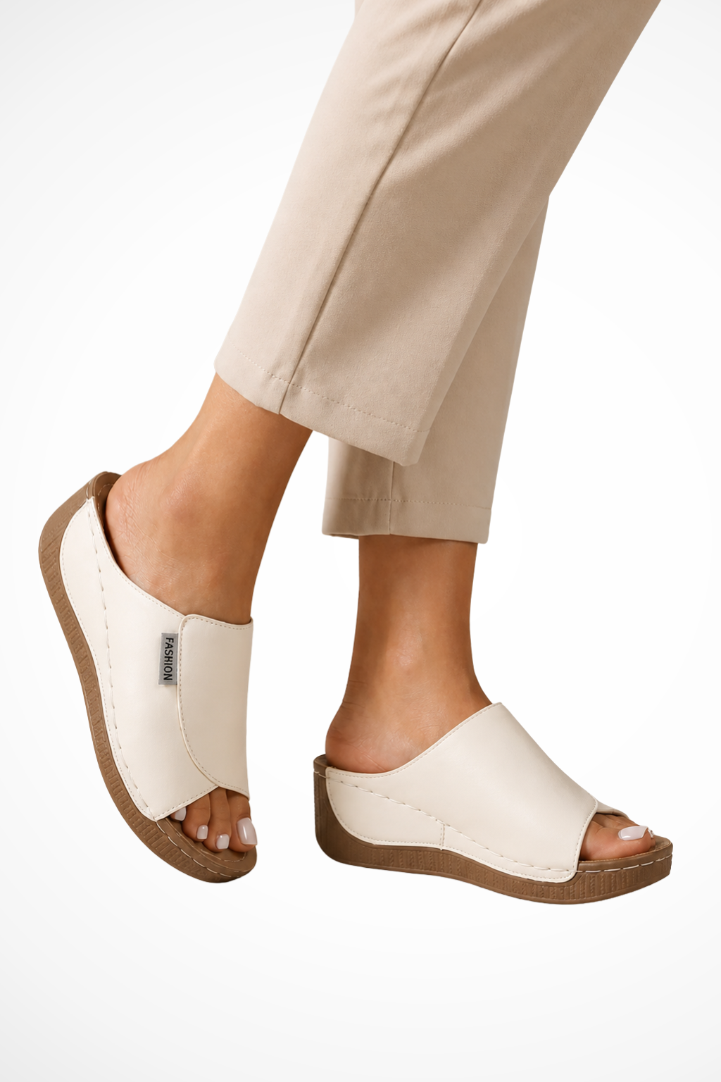 Women's Open Toe Leather Mules