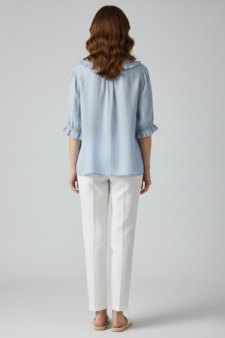 Women’s Casual Ruffled Collar Blouse