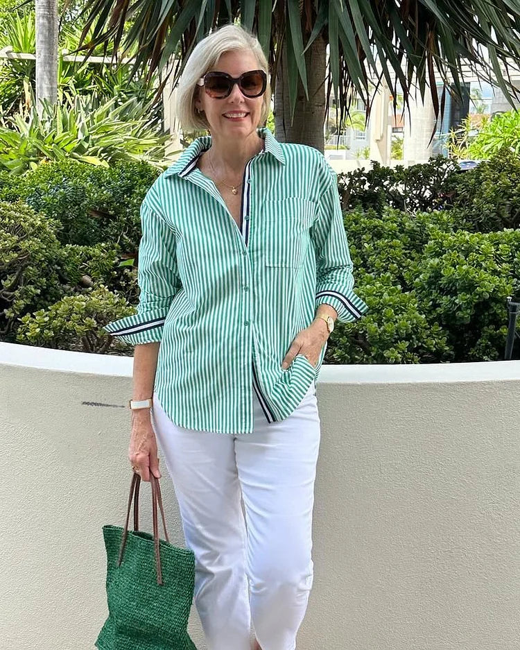 Women’s Striped Relaxed Blouse