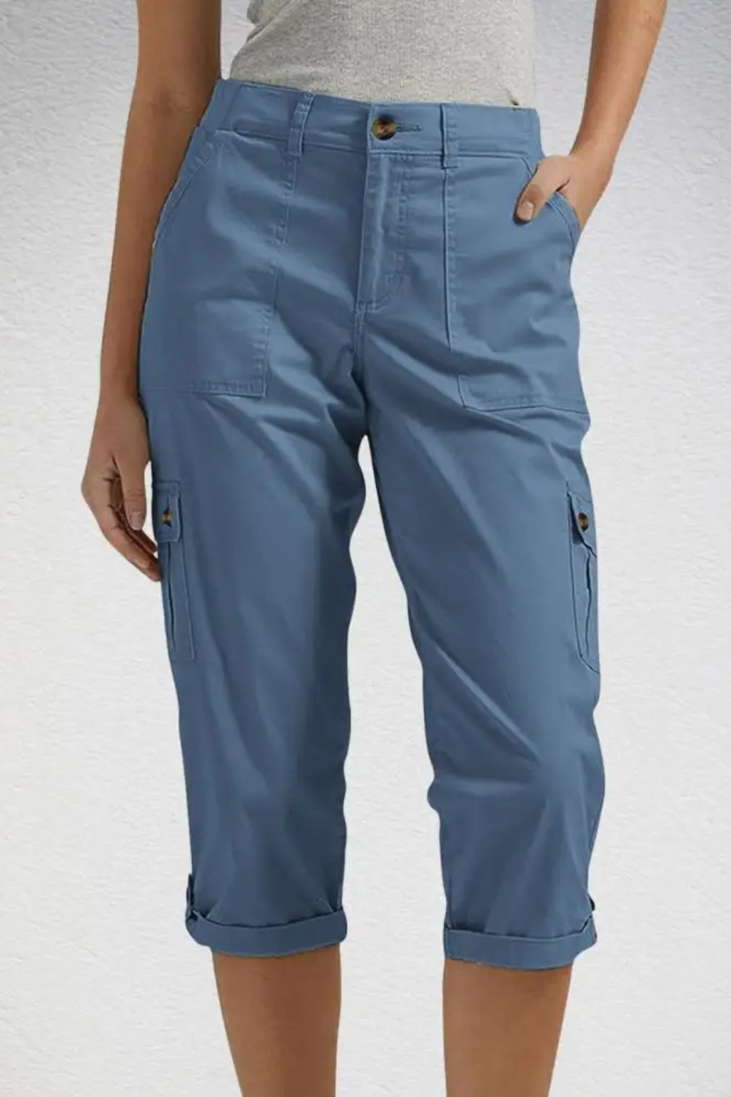 Women's Cargo Roll-Up Hem Trousers