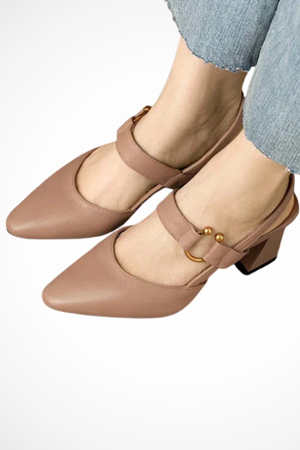 Women's Square Toe Slingback Heels