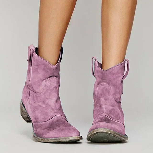 Women's Vintage Embroidered Ankle Boots