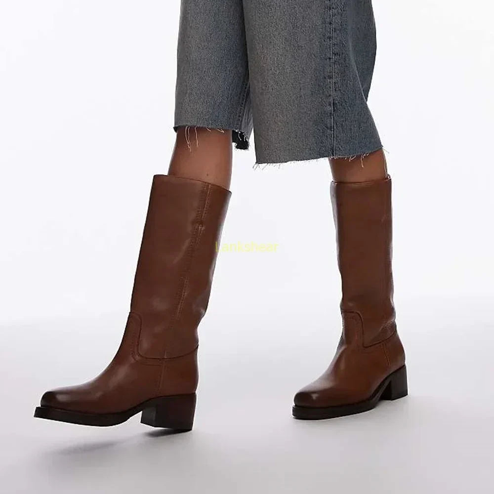 Women's Leather Knee-High Boots