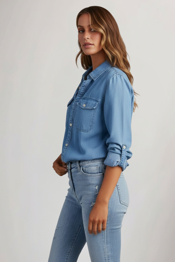Women’s Classic Button Denim Shirt