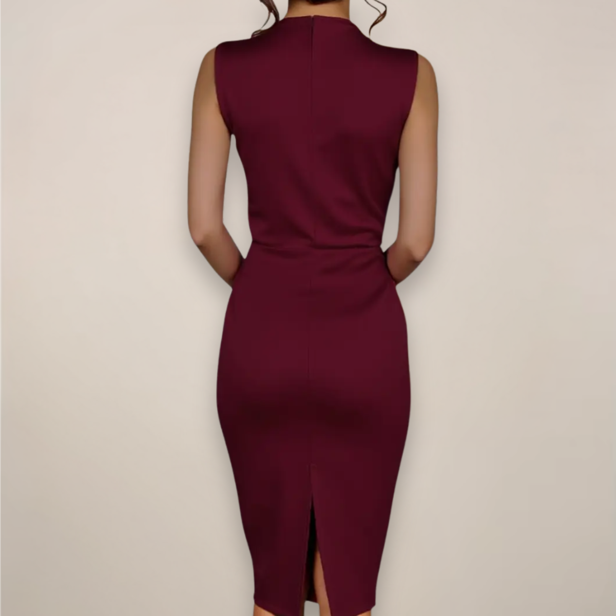 Women's Sleeveless Sheath Midi Dress