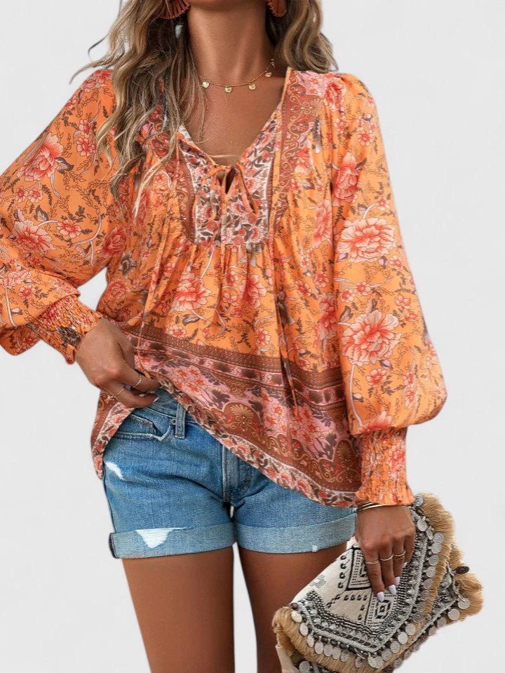 Women’s Floral Puff Sleeve Blouse