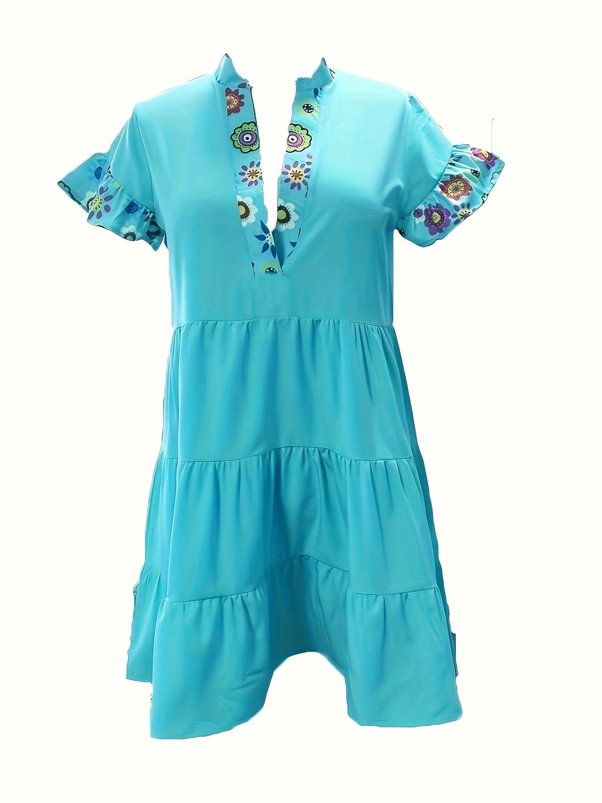 Women's Boho Floral Midi Dress