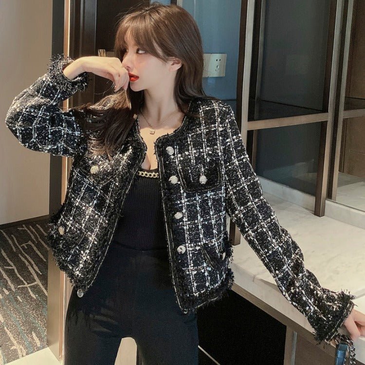 Women's Bouclé Cropped Textured Blazer