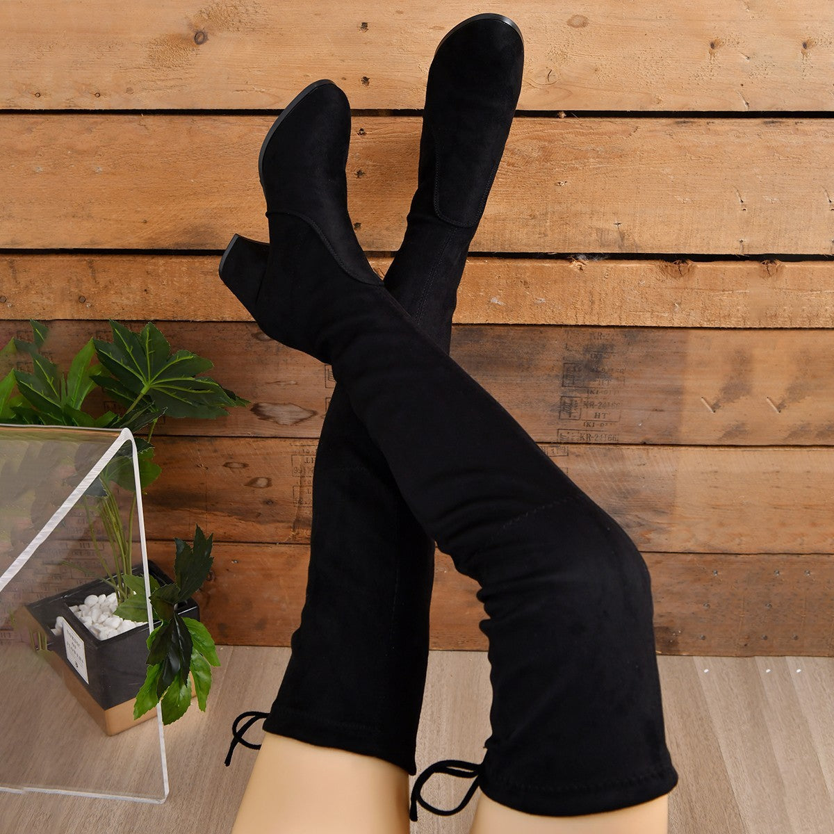 Women's Suede Thigh High Boots