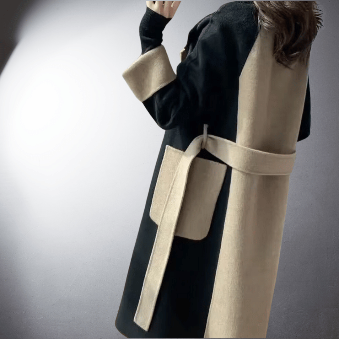 Women's Long Colourblock Winter Coat