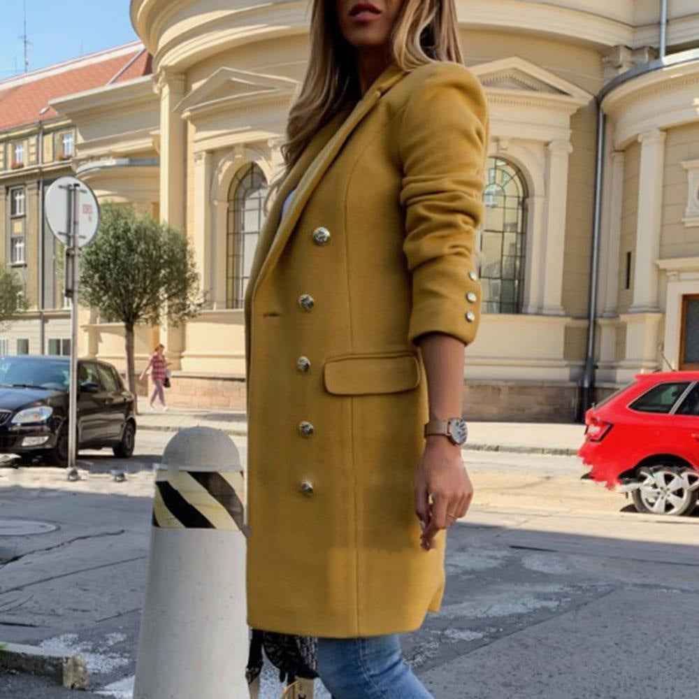 Women's Long Stand Collar Coat