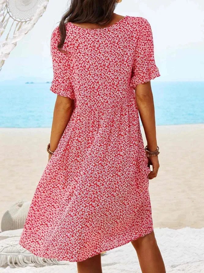 Women's Cotton A-Line Mini Dress