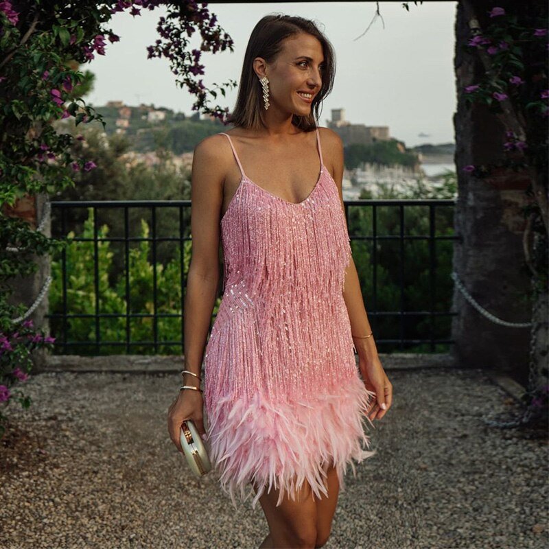 Women's Sequin Cocktail Mini Dress