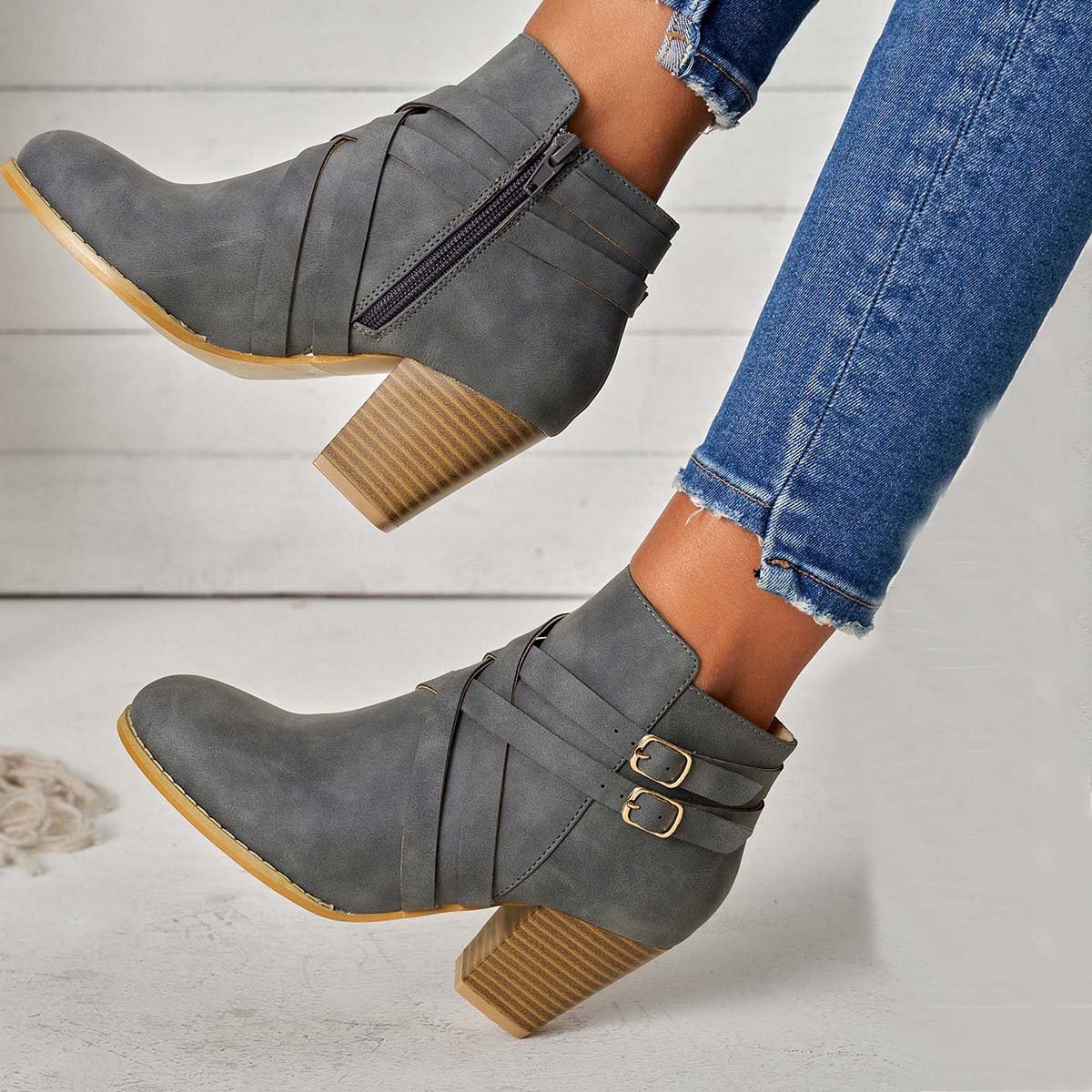 Women's Grip Sole Ankle Boots