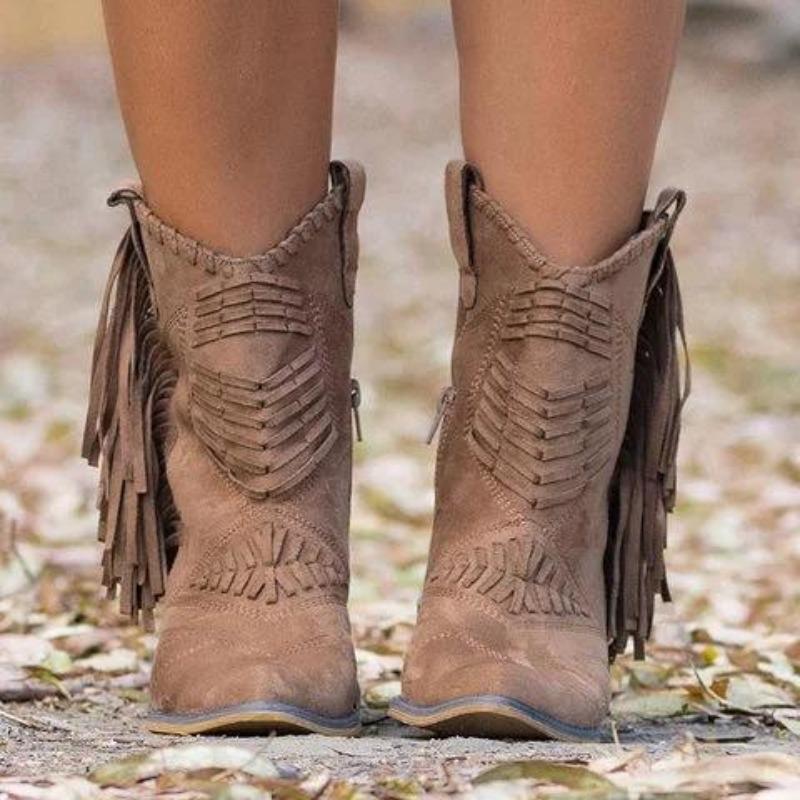 Women's Tassel Detail Ankle Boots