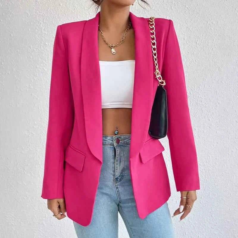 Women's Minimalist Fitted Tailored Blazer