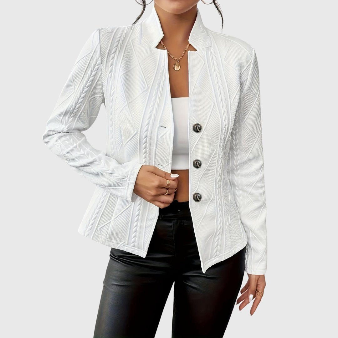 Women's Tailored Cable-Knit Blazer