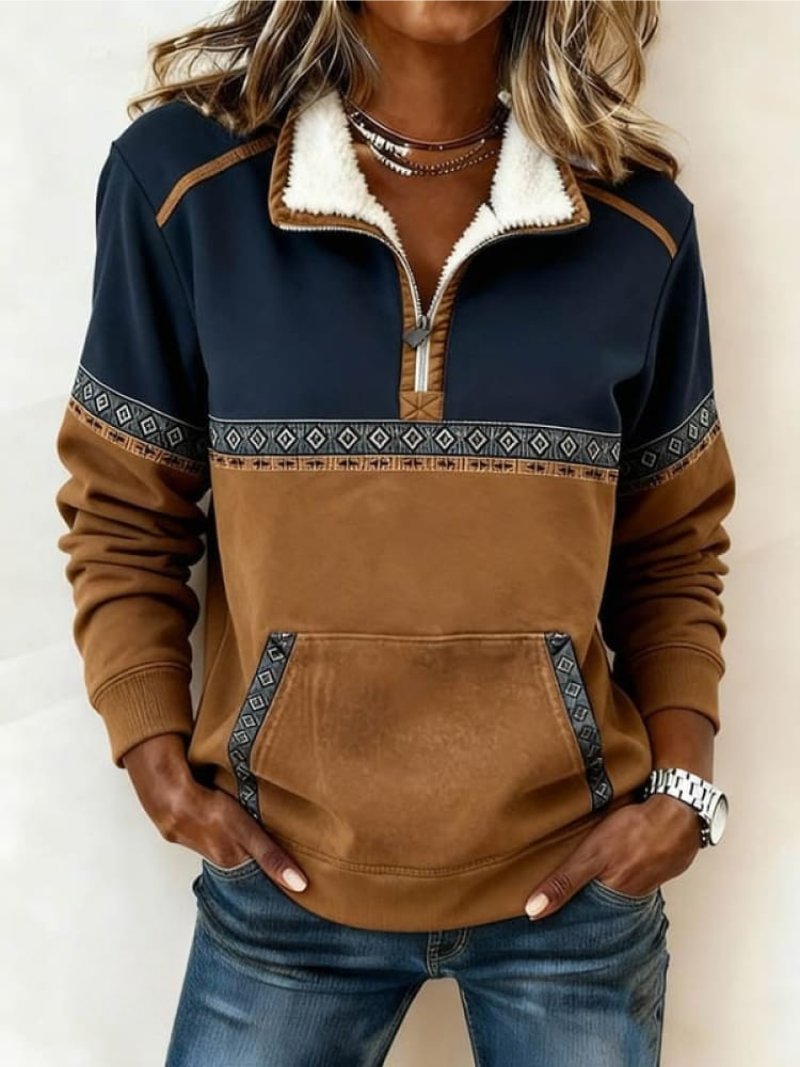 Women's Cosy Aztec Fleece Pullover