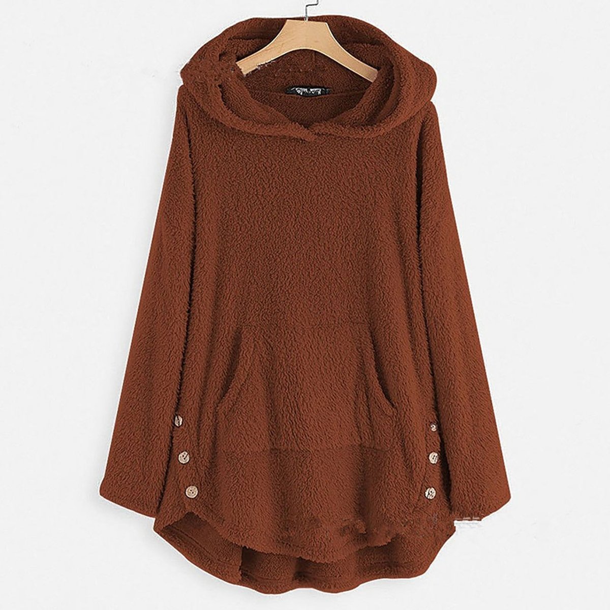 Women's Plush Fleece Pocket Hoodie