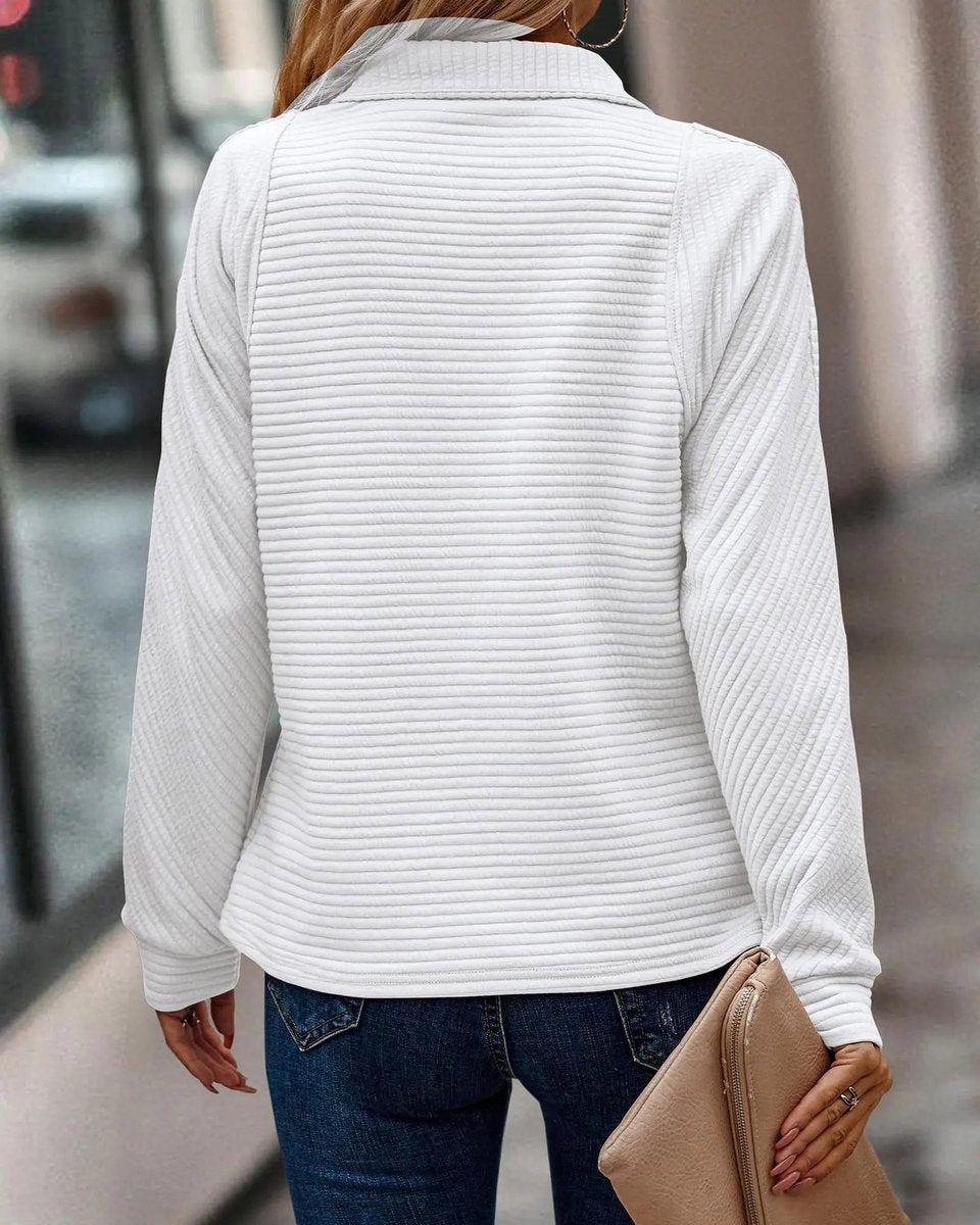 Women's Ribbed Quarter-Zip Sweater