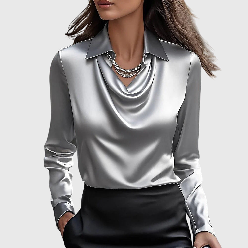 Women’s Cowl Neck Long Sleeve Top