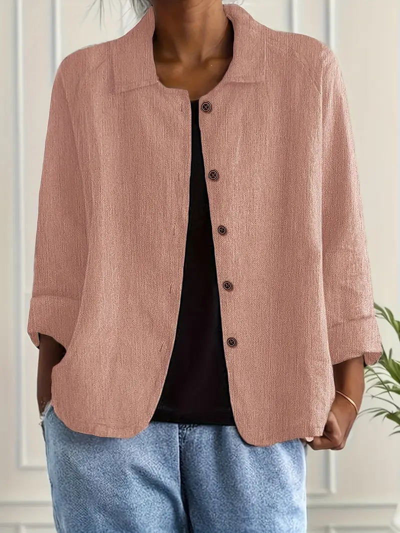Women's Lightweight Button Casual Jacket