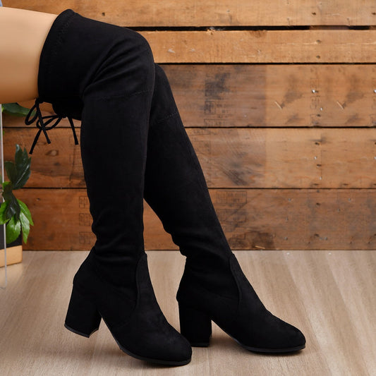 Women's Suede Thigh High Boots