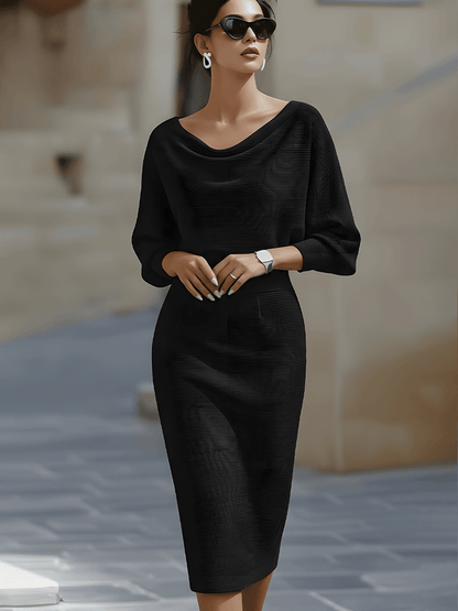 Women's Bodycon Batwing Midi Dress