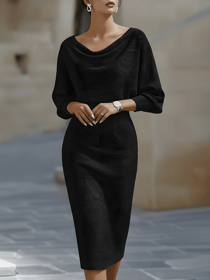 Women's Bodycon Batwing Midi Dress