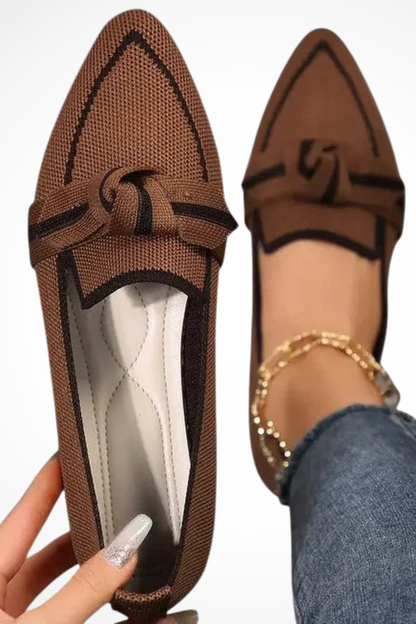Women's Contrast Trim Flat Loafers