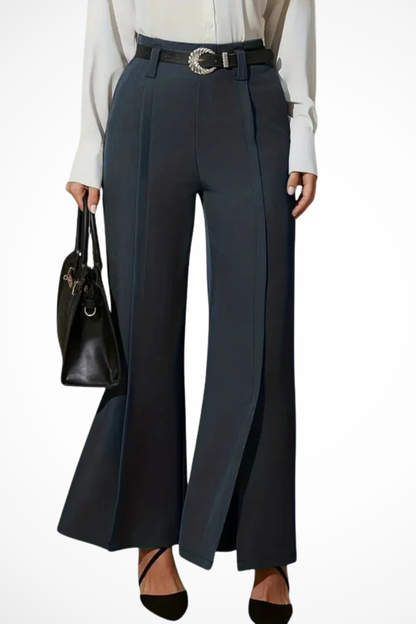Women's Pleated Belted Tailored Trousers
