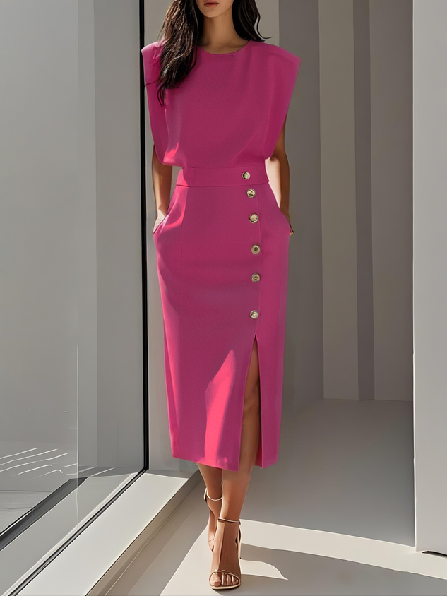 Women's Sleeveless Midi Dress