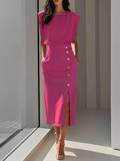 Women's Sleeveless Midi Dress