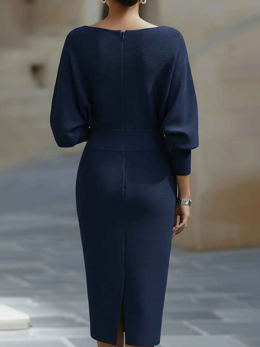 Women's Bodycon Batwing Midi Dress
