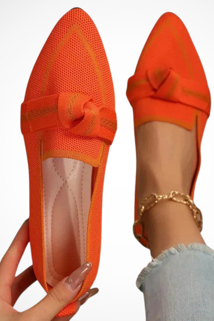 Women's Contrast Trim Flat Loafers