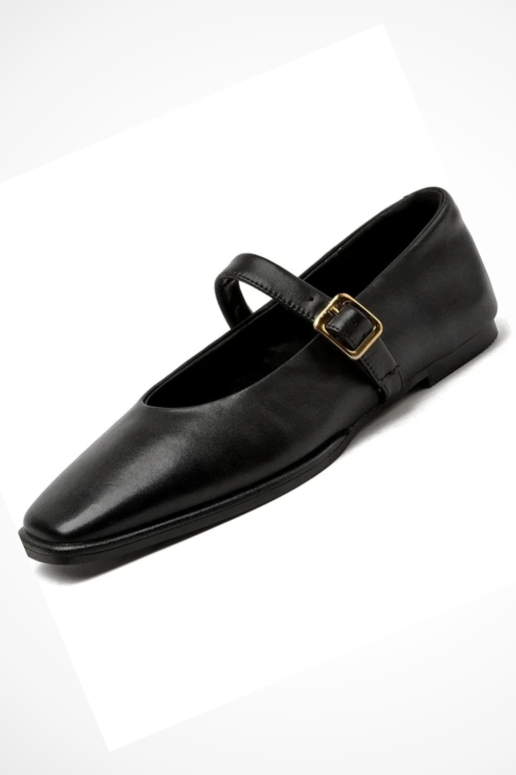 Women's Square Toe Buckle Flats