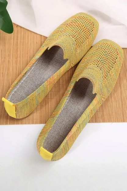 Women's Square Toe Knit Flats