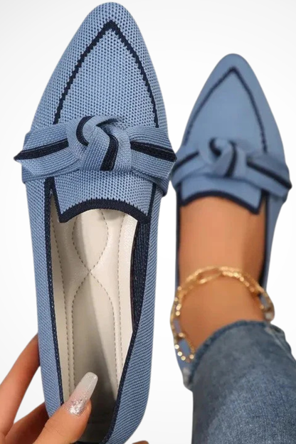 Women's Contrast Trim Flat Loafers