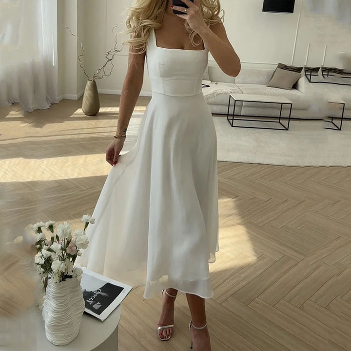 Women’s Elegant Square Midi Dress