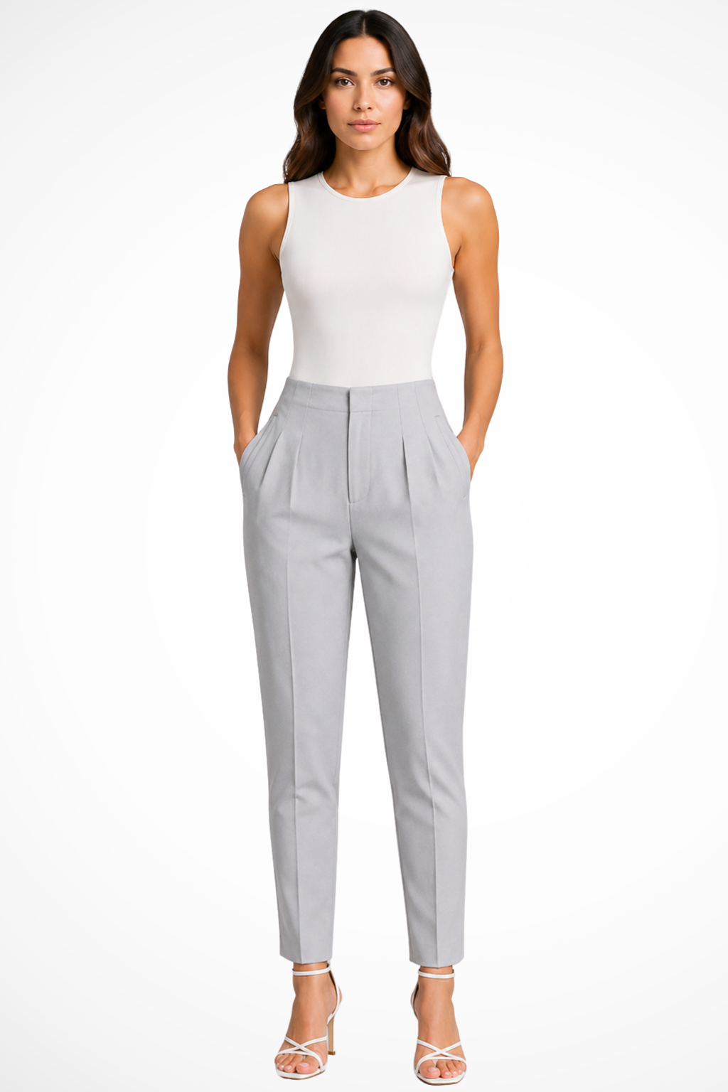Women's High-Waist Tailored Trousers