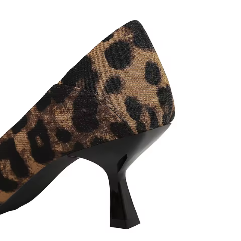 Women's Leopard Print Heel Pumps