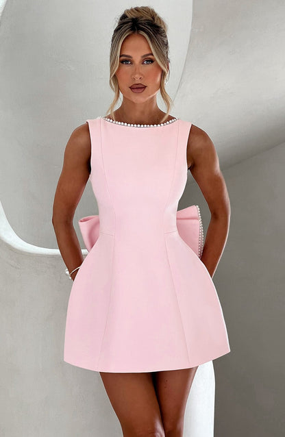 Womens Bow Back Mini Dress