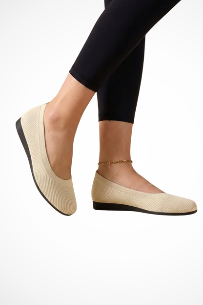 Women's Soft Knit Round Toe Flats