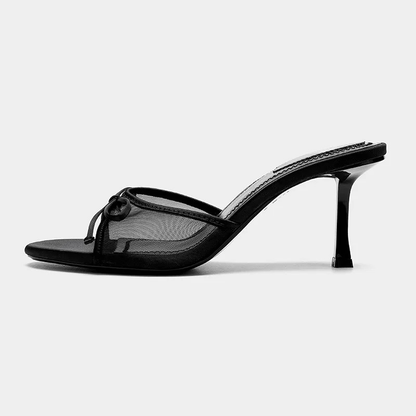 Women's Open Toe Kitten Heel Mules